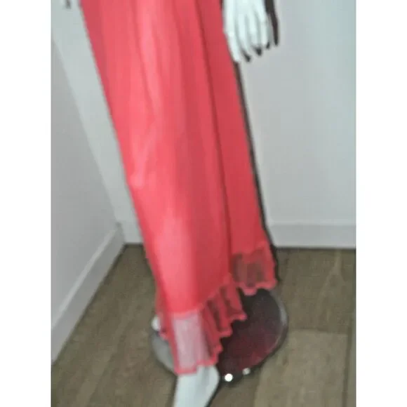 Luxite Nightgown Size 34 Medium‎ Pink Vintage 1940’s Art Deco LINGERIE Milk Maid